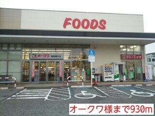 近くのオークワ様まで930m（徒歩12分）
