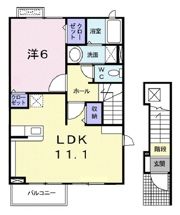 メゾン かつまた 北棟の間取り画像
