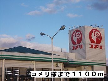 近くのコメリ様まで1,100m(徒歩14分)