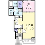 ハーベストフィールド・H Cの間取り画像