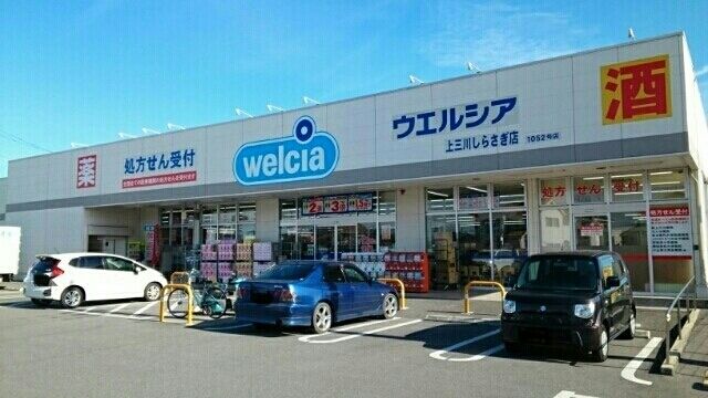 近くのウエルシア上三川しらさぎ店まで220m（徒歩3分）