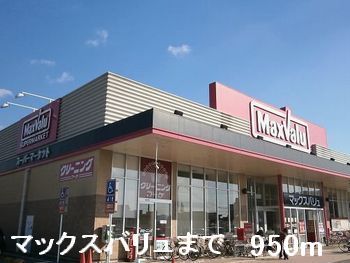 近くのマックスバリュまで950m（徒歩12分）