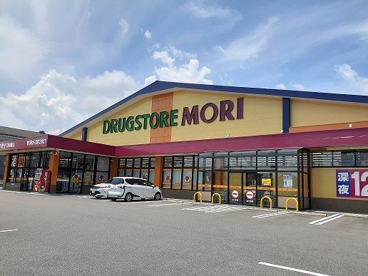近くのドラッグストアモリ日知屋店まで1,000m（徒歩13分）