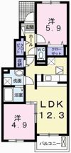 ピアチェーレ Ⅱの間取り画像