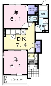 アルボーレ・彩Aの間取り画像