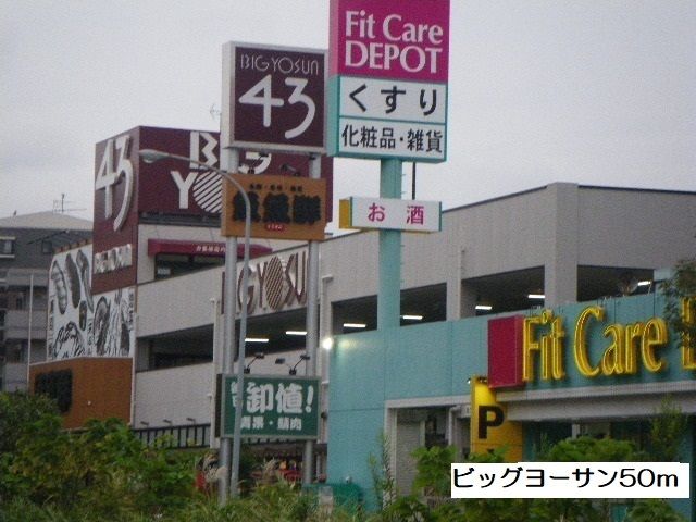 近くのビッグヨーサン横浜都筑店まで50m（徒歩1分）