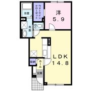 アンフレール Aの間取り画像