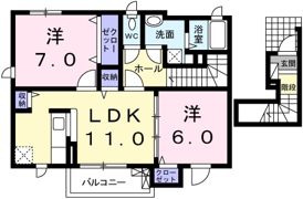 フルール祇園Ⅰの間取り画像