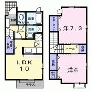アウローラ吉田Bの間取り画像