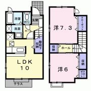 アウローラ吉田Bの間取り画像