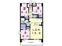 グランツ倉敷の間取り画像