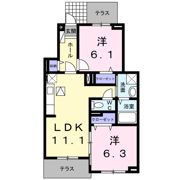 ミレニアム橘Aの間取り画像