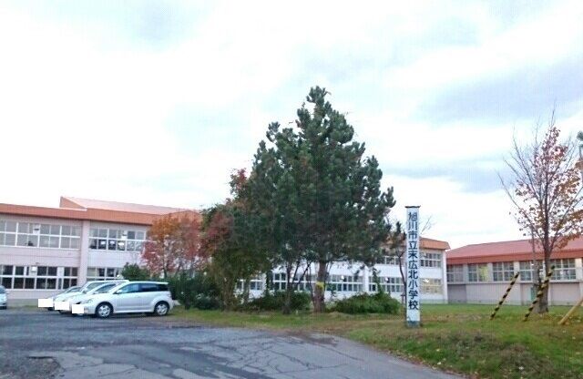 近くの旭川市立末広北小学校まで800m（徒歩10分）