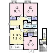 セレノ アロッジオ 弐番館の間取り画像