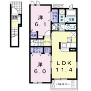 ホワイト ヒル Aの間取り画像