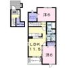 ナックフクジュニュータウンAの間取り画像