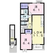 アジュールAの間取り画像