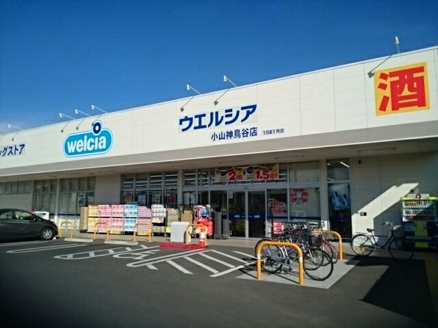近くのウエルシア小山神鳥谷店まで800m（徒歩10分）