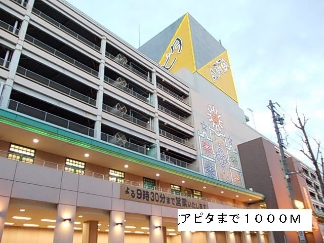近くのアピタまで1,000m（徒歩13分）
