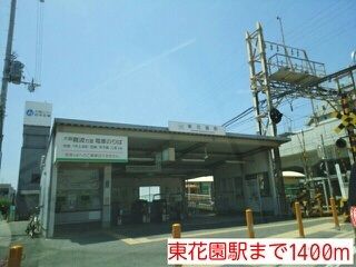 近くの東花園駅まで1,400m（徒歩18分）
