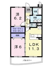 アベニール三鷹 Rの間取り画像