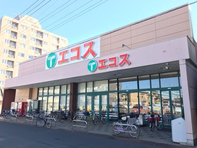 近くのエコスまで750m(徒歩10分)