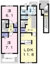 ブランドールの間取り画像