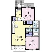 ランド ピースBの間取り画像