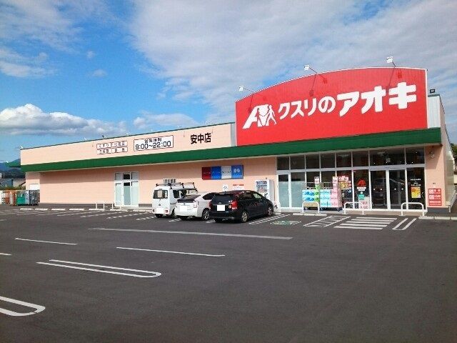 近くのクスリのアオキ安中店まで1,400m（徒歩18分）