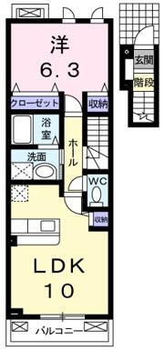 ル・シエル・ブルー Eの間取り画像