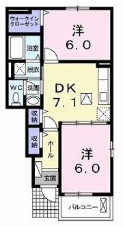 ムックinアサカⅡの間取り画像