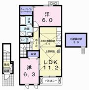 ムックinアサカⅡの間取り画像