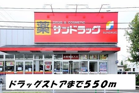 近くのサンドラッグまで550m（徒歩7分）