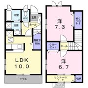 パ－クサイド幾久の間取り画像