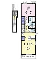 アルカンシエル 神立Aの間取り画像