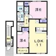 アンソレイエⅡの間取り画像
