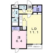 サンリット初生Ⅱの間取り画像