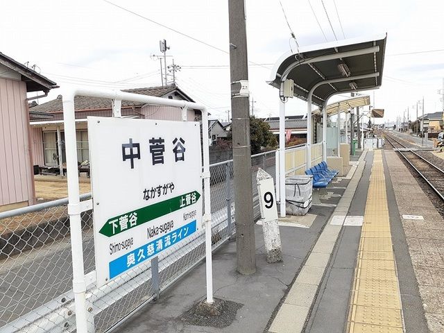近くの中菅谷駅まで750m（徒歩10分）