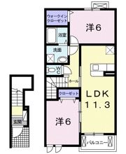 ペルシーモAの間取り画像