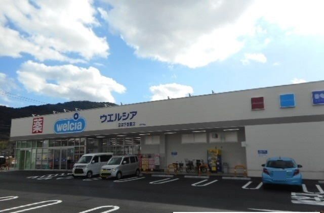 近くのドラッグストアまで750m（徒歩10分）