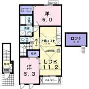 アイリス Aの間取り画像