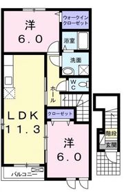 イルマーレ Dの間取り画像
