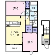 マルベリー Aの間取り画像