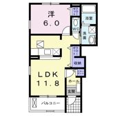 マルベリー Bの間取り画像