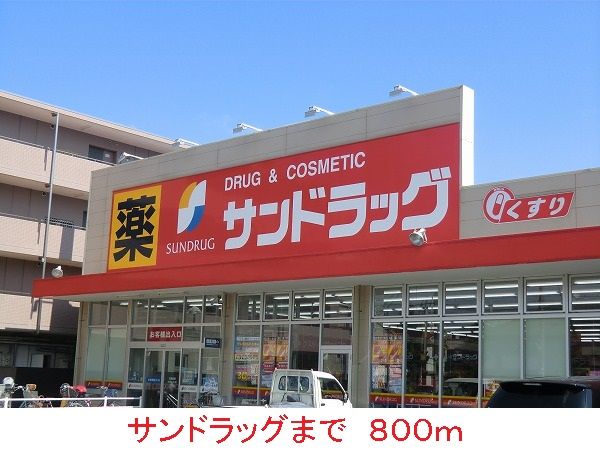 近くのサンドラッグまで800m(徒歩10分)