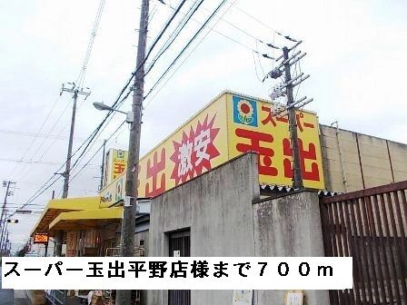 近くのスーパー玉出平野店様まで700m(徒歩9分)
