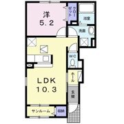 クロッシングⅡAの間取り画像