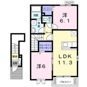 アレーズBの間取り画像