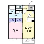ウエストメゾンCの間取り画像