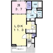 アンソレイエBの間取り画像
